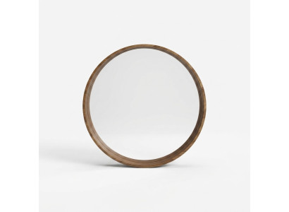 Lustro Classic Drewno połysk ścienne Lustro Design Brown Living Room Nowość