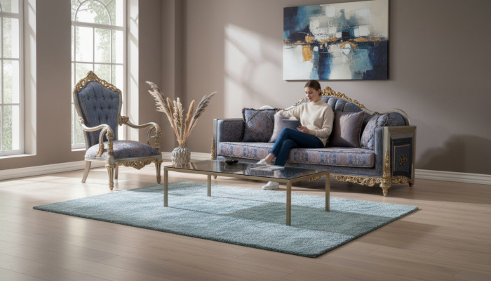 Sofa barokowa Chesterfield 3+1 miejsce do siedzenia stolik kawowy Zestaw sofowy Meble Podkładka