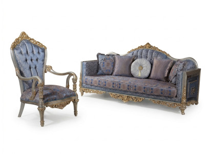Sofa barokowa Chesterfield 3+1 miejsce do siedzenia stolik kawowy Zestaw sofowy Meble Podkładka