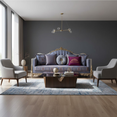 Design Sofa 3 miejsce do siedzenia Podkładka Luxury Classic Włókienniczy Sofy Chesterfield