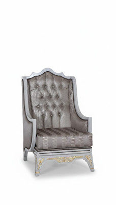 Klassish Fotel Luxury Designer Grey Włókienniczy 1 miejsce do siedzenia Podkładka Single Seater Meble Nowe