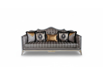 Sofa 3 miejsce do siedzenia Kanapy Sofy Trzyosobowe Włókienniczy Luksusowa Sofa Podkładka Baroque