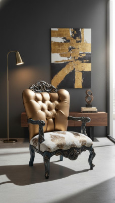 Chesterfield Design Hotel za złotą oprawę w salonie