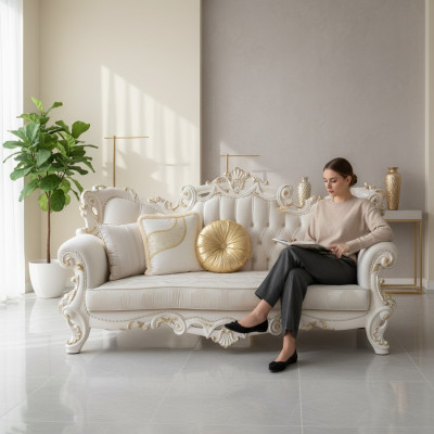 Design Podkładka Siedziba Kanapa 3 miejsce do siedzenia Sofa Chesterfield Sofy Włókienniczy Materiał