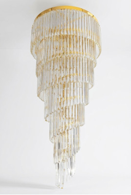 żyrandol Lampa Sufitowa Kryształy Lustre Złota Lampa do Salonu