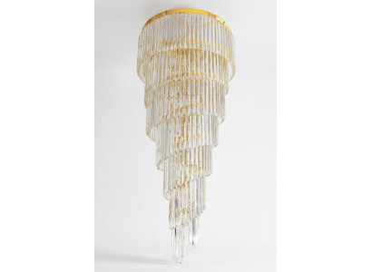 żyrandol Lampa Sufitowa Kryształy Lustre Złota Lampa do Salonu
