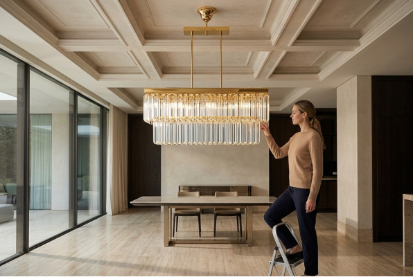 żyrandol Lampa kryształowa Nowoczesna Lampa sufitowa luksusowy salon