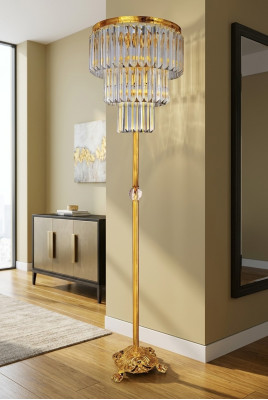 Lampa Podłogowa Lampa Złota Meble Lampa Stojąca Do Salonu Nowa Nowoczesna