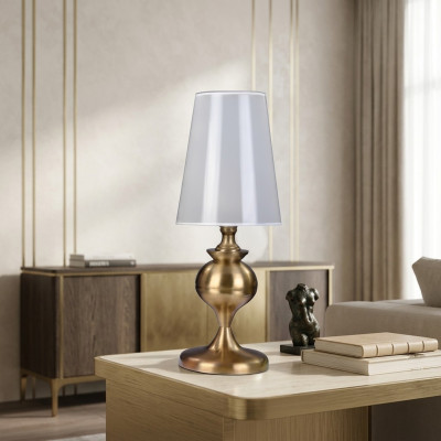 Lampa Stołowa Biały Luksusowe Meble Styl Kolonialny Nowoczesny Nowy Salon