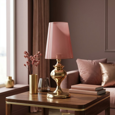 Lampy Stołowe Luksusowy Design Nowoczesny Stojak Lampa Nowy Czerwony Salon