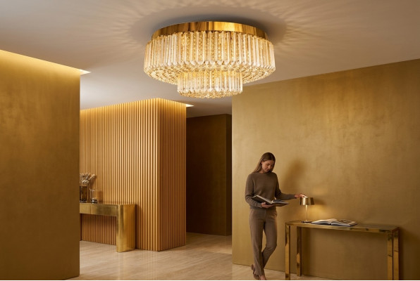 żyrandol lampa sufitowa luksusowy okrągły żyrandol lampa złote światła