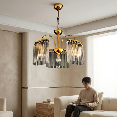 żyrandol Lampa sufitowa Sypialnia Lampa żyrandol złota nowość