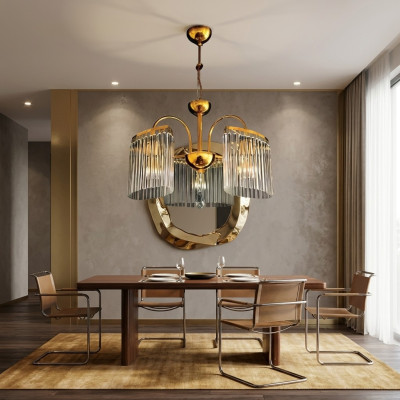 żyrandol Lampa sufitowa Sypialnia Lampa żyrandol złota nowość
