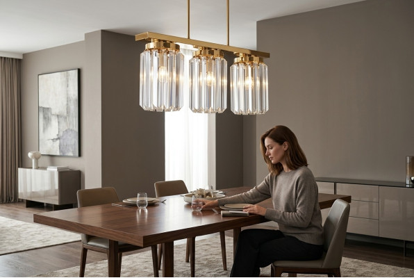 Nowoczesna żyrandolowa lampa sufitowa Duży Crystal Gold do salonu