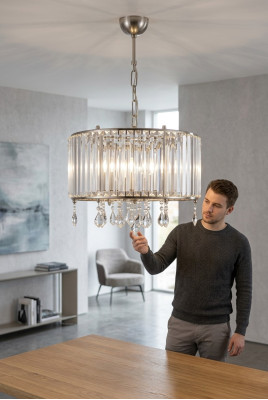 żyrandol Kryształowa Nowoczesna Lampa Wisząca Lustre Projekt Salonu Nowość