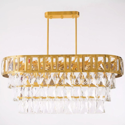 Owalna żyrandol Lampa sufitowa Lampa Lustre żyrandolowa lampa sufitowa kryształowa