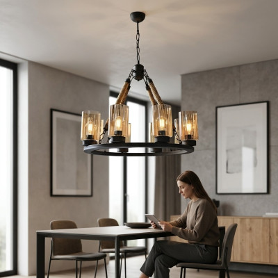 Lampa sufitowa Nowoczesna lampa wisząca nowy żyrandol Lampa Lampa Czarny