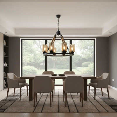 Lampa sufitowa Nowoczesna lampa wisząca nowy żyrandol Lampa Lampa Czarny