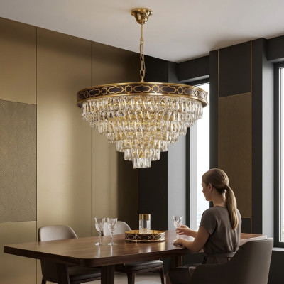 Lampa sufitowa żyrandol Okrągły Lampa Lampa Gold Lampa sufitowa Lampy