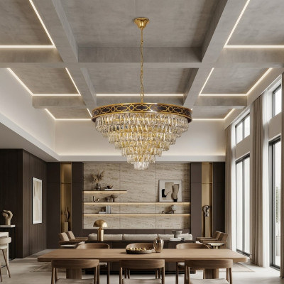 Lampa sufitowa żyrandol Okrągły Lampa Lampa Gold Lampa sufitowa Lampy