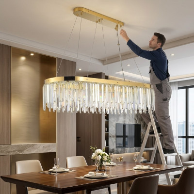 żyrandol kryształ Luksusowa Złota Wisząca Lampa Wisząca Lampa do Salonu