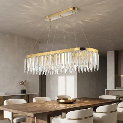 żyrandol kryształ Luksusowa Złota Wisząca Lampa Wisząca Lampa do Salonu