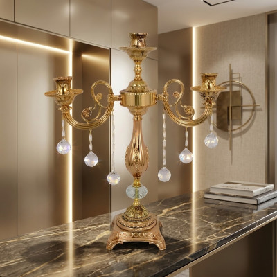 Lampa stołowa Lampa Lampka nocna do salonu Nowa Sypialnia Złota