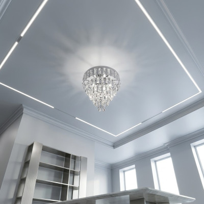 Nowoczesna lampa sufitowa żyrandol Crystal do salonu