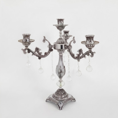 Lampa stołowa lampka nocna Lampa luksusowa lampa stołowa do salonu srebrna