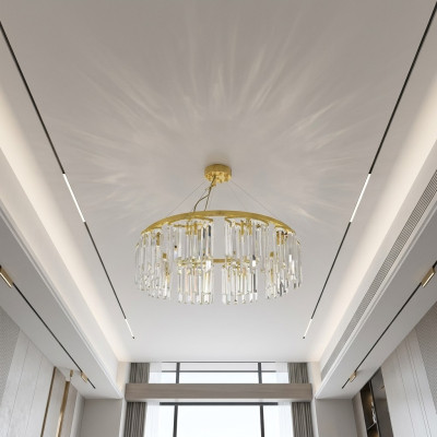 Okrągła lampa kryształowa Lampa Lampa sufitowa Lampa sufitowa Lampy żyrandol