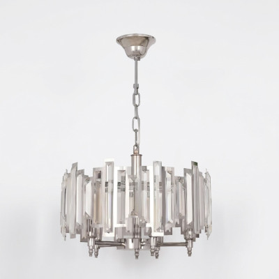 Okrągły Lampa Lampa Srebrna Lampa sufitowa Oświetlenie Lampa 50x65cm