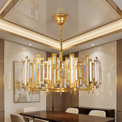żyrandol Kryształowa Lampa sufitowa Nowa Lampa Gold Living Room Luxury