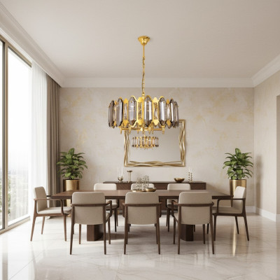 Lampa Lampa lampa wisząca Lampy kryształowy żyrandol do salonu 60x80