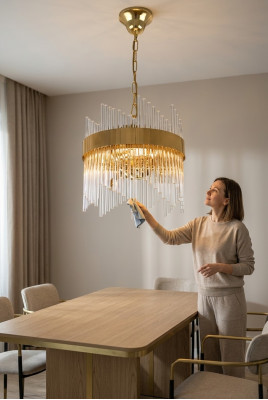 Lampa sufitowa Styl Nowoczesna Lampa sufitowa Lampa do salonu Lampa Lights Gold