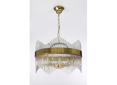 Lampa sufitowa styl Nowoczesna lampa do salonu Lampa sufitowa Szkło nowe złoto