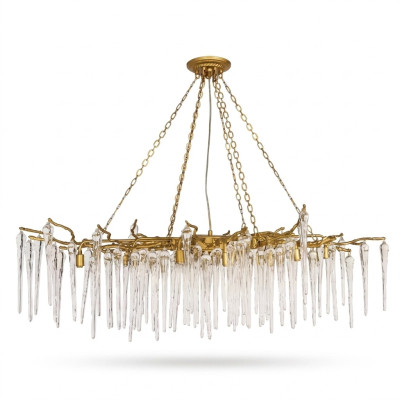 Lampa sufitowa Szkło Lampa sufitowa salon Lampa Lampa Tropics kryształ