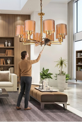 żyrandol styl nowoczesna lampa sufitowa piękna lampa złota nowy luksus