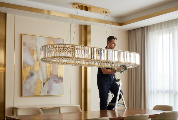 Lampa stołowa żyrandol Lampa kryształowa Lampa Lampy żyrandol Owalna