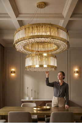 Lampa sufitowa Styl Salonu Nowoczesna Lampa sufitowa Luksusowa Lampa kryształowa