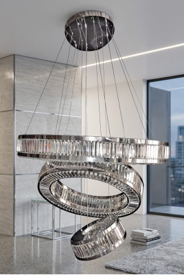 Lampa sufitowa w stylu Silver Lampa sufitowa do salonu Lampa Lampa 120x175