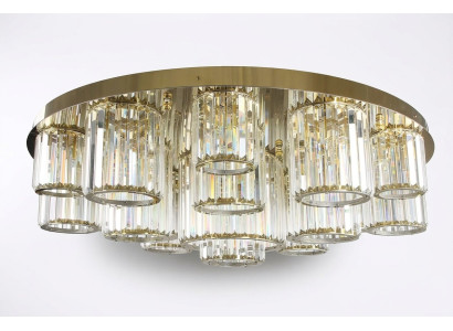 Okrągła żyrandol Lampa sufitowa Lustre Lampa sufitowa do salonu Złota