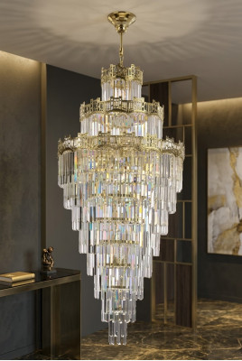 Żyrandol styl klasyczny żyrandol krople salon lampa luksusowa 80x230