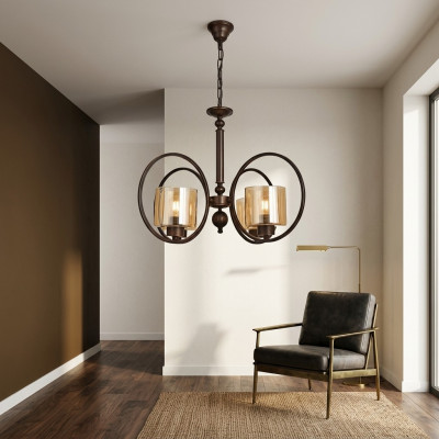 Lampa sufitowa Luksusowy Styl Nowoczesny Salon Lustre Szkło Sypialnia
