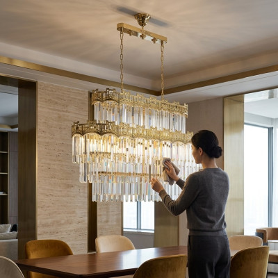 żyrandol Nowoczesna Złota Lampa Wisząca Luksusowa Lampa Wisząca Salon
