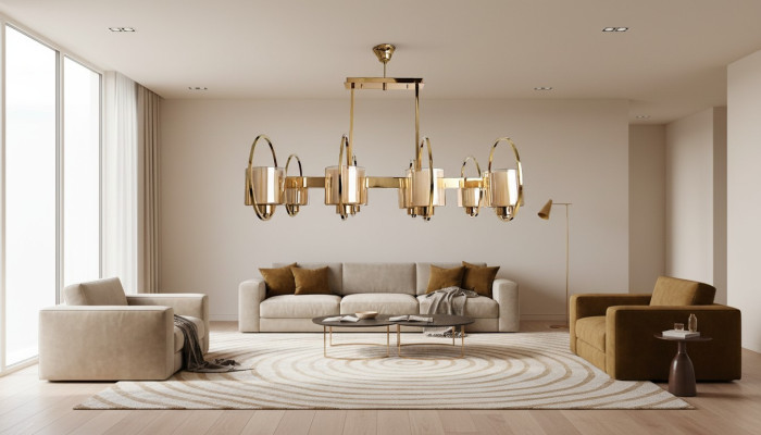 Lampa sufitowa Lustre Glass Lampa sufitowa do salonu w nowym stylu nowoczesnym