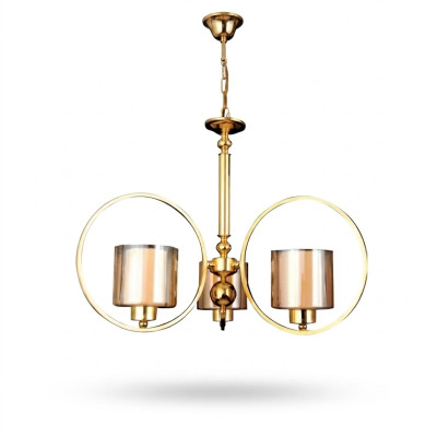 Lampa sufitowa lampa wisząca jasna złota do salonu w stylu nowoczesnym
