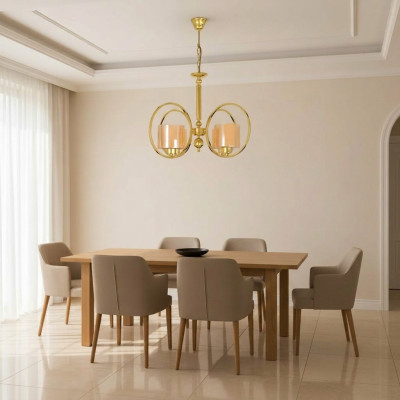 Lampa sufitowa w kolorze złotym luksusowy sufit ze szkła lustrzanego do salonu