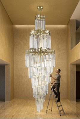żyrandol Luksusowy design kryształowy salon w stylu nowoczesnej lampy