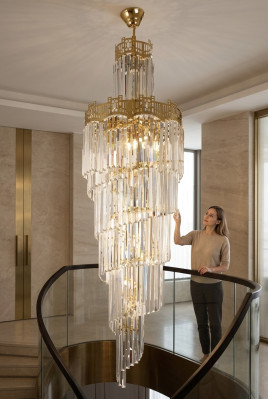 żyrandol salon Lampa sufitowa Nowoczesny żyrandol piękny kryształ