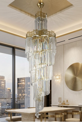 żyrandol salon Lampa sufitowa Nowoczesny żyrandol piękny kryształ